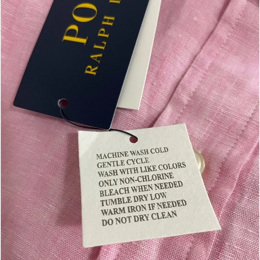 Polo Ralph Lauren Classic Fit Linen pink Shirt